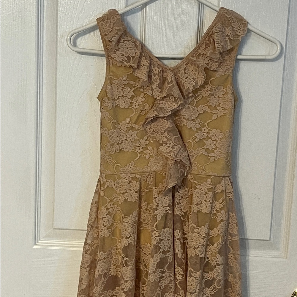 Weissman Lace Overlay costume Dress in Cream